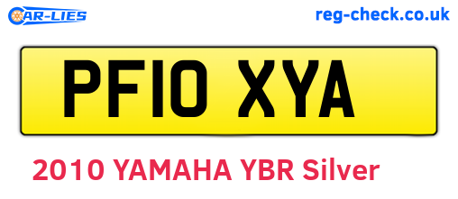 PF10XYA are the vehicle registration plates.