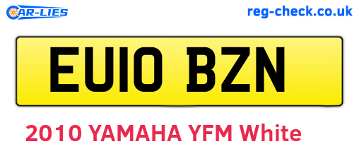 EU10BZN are the vehicle registration plates.