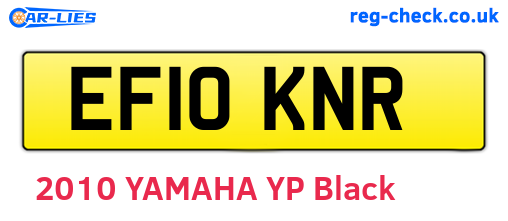 EF10KNR are the vehicle registration plates.