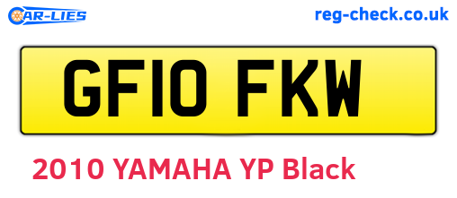 GF10FKW are the vehicle registration plates.