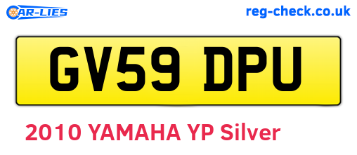 GV59DPU are the vehicle registration plates.