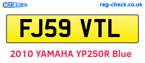 FJ59VTL are the vehicle registration plates.