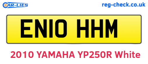 EN10HHM are the vehicle registration plates.