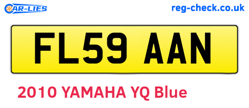FL59AAN are the vehicle registration plates.