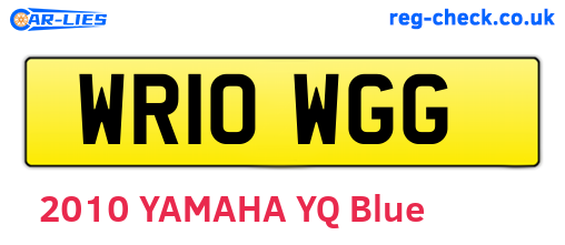 WR10WGG are the vehicle registration plates.
