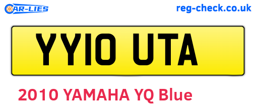 YY10UTA are the vehicle registration plates.