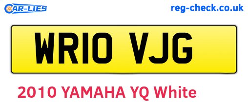WR10VJG are the vehicle registration plates.