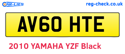 AV60HTE are the vehicle registration plates.