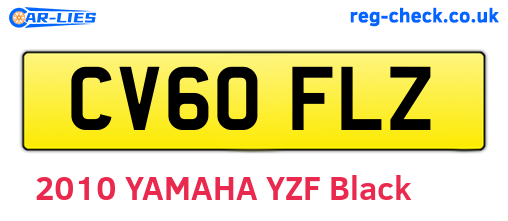 CV60FLZ are the vehicle registration plates.