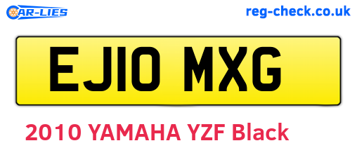 EJ10MXG are the vehicle registration plates.