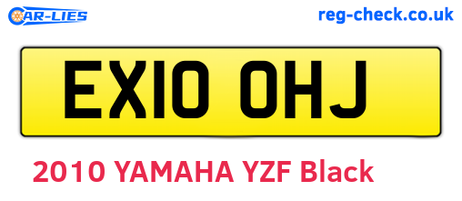 EX10OHJ are the vehicle registration plates.
