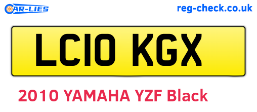 LC10KGX are the vehicle registration plates.