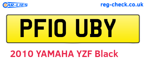 PF10UBY are the vehicle registration plates.