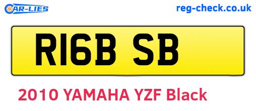 R16BSB are the vehicle registration plates.