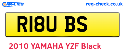 R18UBS are the vehicle registration plates.