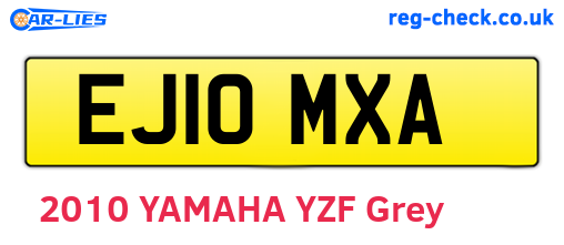 EJ10MXA are the vehicle registration plates.