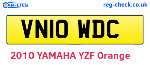 VN10WDC are the vehicle registration plates.