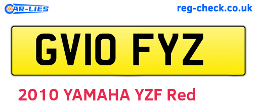 GV10FYZ are the vehicle registration plates.
