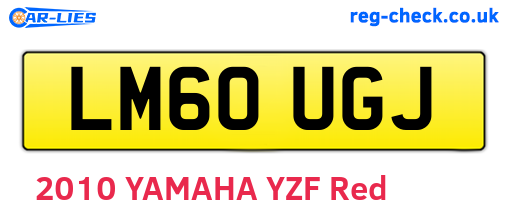 LM60UGJ are the vehicle registration plates.