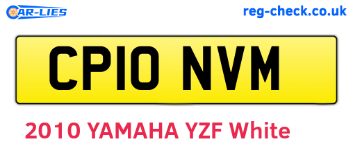 CP10NVM are the vehicle registration plates.