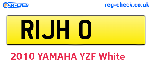 R1JHO are the vehicle registration plates.