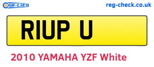 R1UPU are the vehicle registration plates.