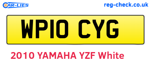 WP10CYG are the vehicle registration plates.