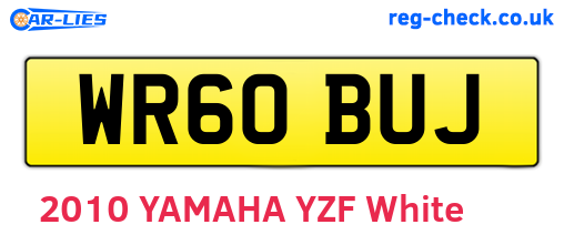 WR60BUJ are the vehicle registration plates.
