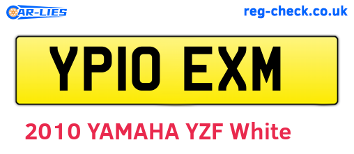 YP10EXM are the vehicle registration plates.