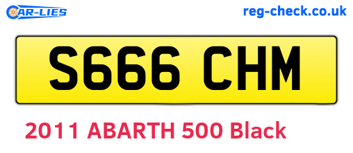 S666CHM are the vehicle registration plates.