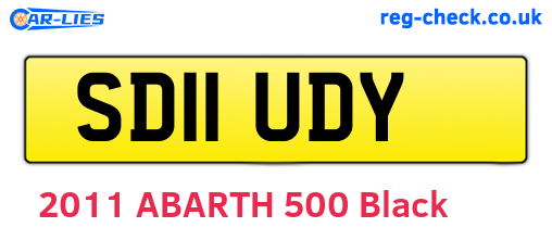 SD11UDY are the vehicle registration plates.