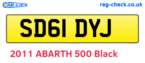 SD61DYJ are the vehicle registration plates.