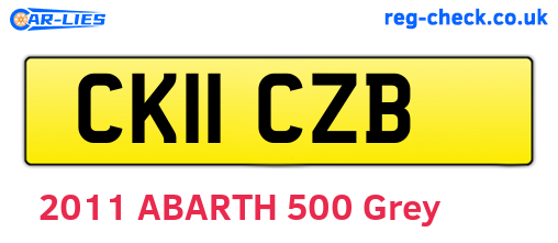 CK11CZB are the vehicle registration plates.