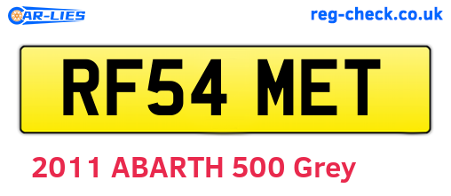 RF54MET are the vehicle registration plates.
