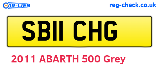 SB11CHG are the vehicle registration plates.