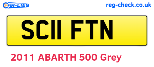 SC11FTN are the vehicle registration plates.