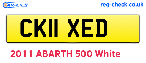 CK11XED are the vehicle registration plates.