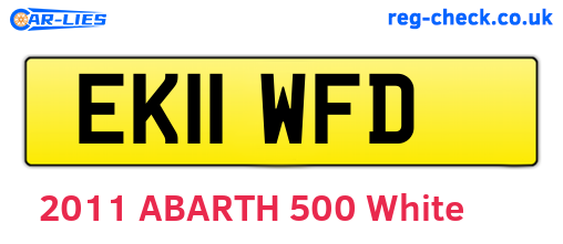 EK11WFD are the vehicle registration plates.
