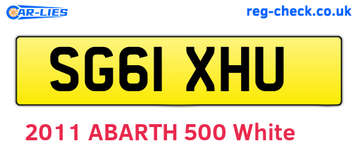 SG61XHU are the vehicle registration plates.