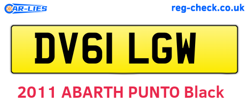 DV61LGW are the vehicle registration plates.