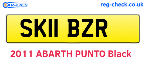 SK11BZR are the vehicle registration plates.