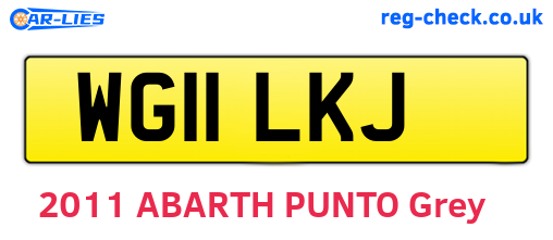 WG11LKJ are the vehicle registration plates.