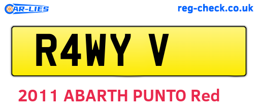 R4WYV are the vehicle registration plates.