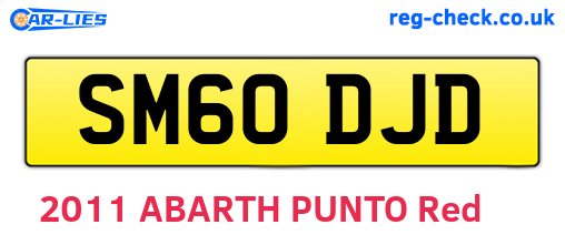 SM60DJD are the vehicle registration plates.