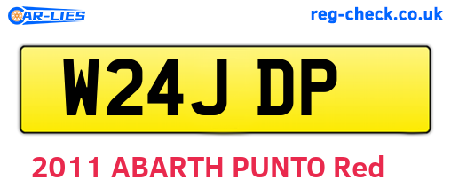 W24JDP are the vehicle registration plates.