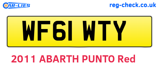 WF61WTY are the vehicle registration plates.
