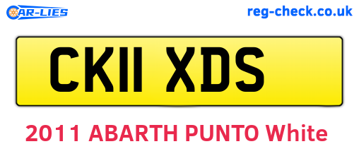 CK11XDS are the vehicle registration plates.
