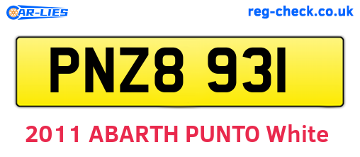 PNZ8931 are the vehicle registration plates.