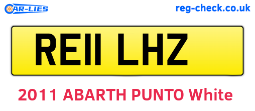 RE11LHZ are the vehicle registration plates.