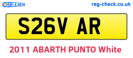 S26VAR are the vehicle registration plates.